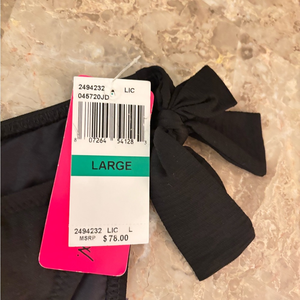 Betsey Johnson Black Ruffle Bikini - Picture 2 of 4